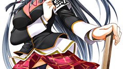 Pants long hair anime girls seifuku