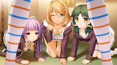 Pantyhose seifuku game cg cleavage Sayori Neko Works