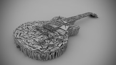 Paper abstract studio minimalistic digital art Rock Music cgi 