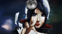 Paper blue hair akatsuki flower in hair naruto shippuden konan