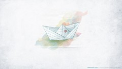 Paper Boats minimalistic artwork papercraft