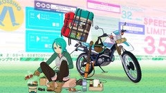 Paper food anime girls hatsune miku vocaloid aqua hair aqua eyes