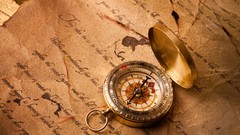 Paper letters compasses digital art