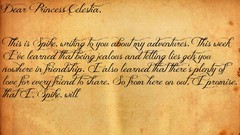 Paper notes spike my little pony Princess Celestia