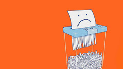 Paper orange smiley simplistic