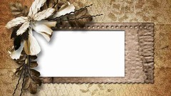 Paper retro vintage flower petals Blank