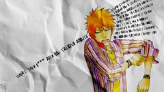 Paper Typography bleach kurosaki ichigo
