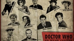 Paper Typography Doctor Who faces david tennant matt smith 
