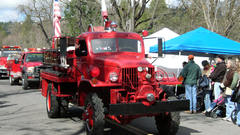 Parade old fire truck