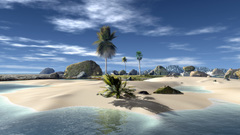Paradise beach graphic artwork