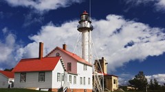 Paradise point Michigan Lake Superior light house