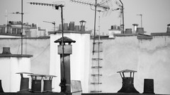 Paris antenna chimney rooftops