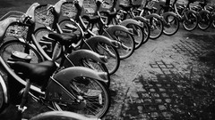 Paris Bicycles phonograph grayscale Vélib'