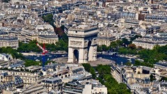 Paris cities cityscapes arc de triomphe