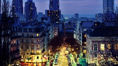 Paris cityscapes night France