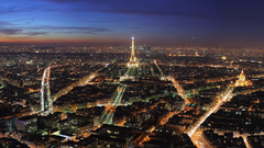Paris cityscapes skylines night