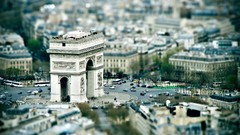 Paris cityscapes tilt-shift