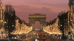 Paris France December arc de triomphe Champs Elysées