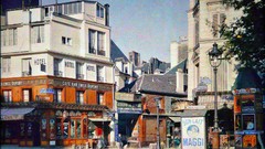 Paris France Europe vintage urban streets cityscapes Recolor 