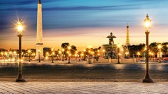 Paris France evening cities obelisk cityscapes Luxor The Luxor 