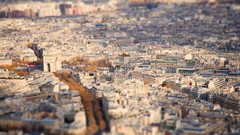 Paris France national geographic cityscapes tilt-shift arc de 