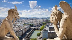 Paris France Notre Dame cityscapes