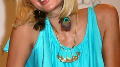 Paris hilton blue blouse