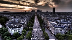 Paris roads cityscapes tilt-shift