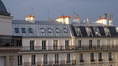 Paris rooftops high City