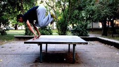 Parkour motion urban art