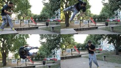 Parkour playground freerunning sideflip