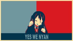 Parody k - on nakano azusa twintails Shepard Fairey