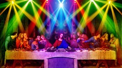 parody turntables The Last Supper disco Jesus Christ artwork DJ