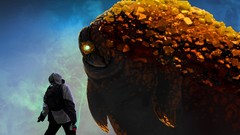 Particles eyes Men smoke radiation Monsters masks cups 