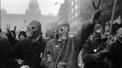 Party gas masks grayscale