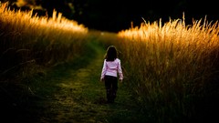 Paths girls in nature