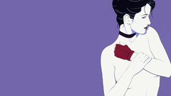 Patrick Nagel purple background