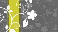 Pattern floral graphics minimalistic vectors grey background