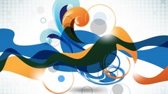 Pattern graphics drawings multicolor swirls vector art