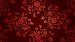 Pattern red background floral Chinese graphics vectors