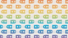 Patterns abstract retro record multicolor