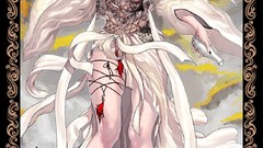 Patterns dress pink eyes artwork boobs JEFFR