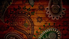 Patterns wood panels paisley