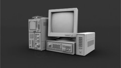 PC monochrome renders minimalistic