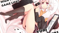 PC pink hair anime girls seifuku