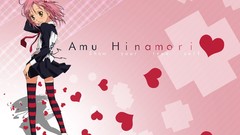 Peach pink hair yellow eyes hinamori amu Shugo Chara!