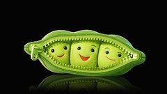 Peas funny plush minimalistic