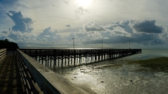 Peer walkway seascape Sea
