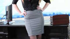 Pencil skirt woman redheads
