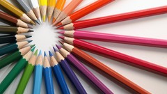Pencils circles multicolor